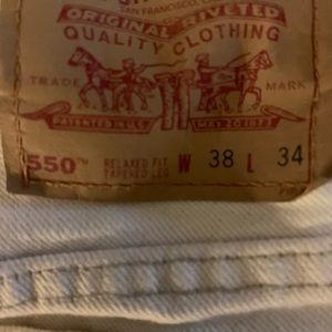 Pre-worn Levi’s 550 jeans 38 x 34 BEIGE
